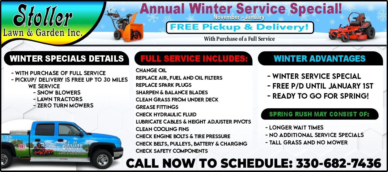 Annual Winter Service Special – Stoller Lawn and Garden